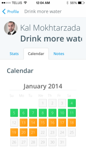 Lift app calendar