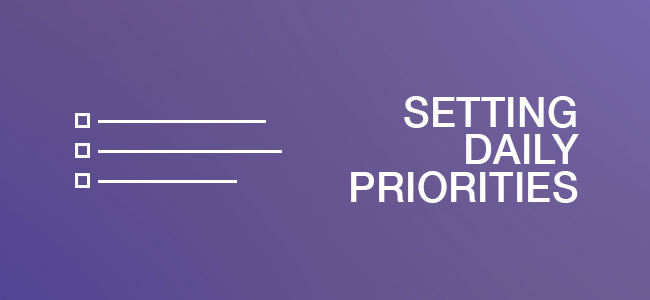 Setting daily priorities