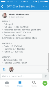 Asana - workout - back and biceps