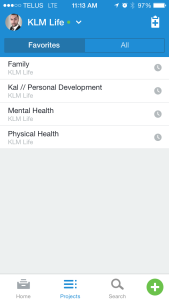Asana - workout projects