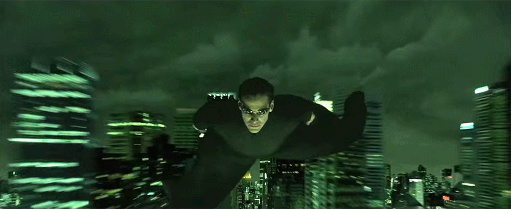 Neo flying animated GIF